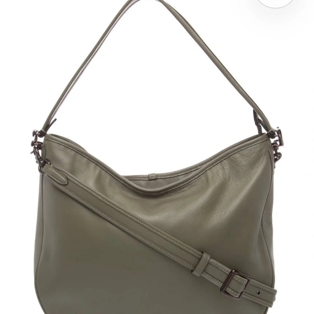 Coach 💜 Tabby Hobo Shoulder/Crossbody handbag Calf Gray Leather with Dustbag